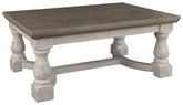 Havalance - Rectangular Cocktail Table - Gray / White