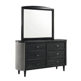 Skyline - Dresser & Mirror - Black / Gray