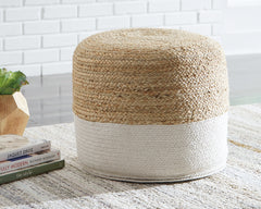 Furniture City Laplace - Ashley Furniture - Sweed Valley Pouf - Pouf / Natural/White - A1000420
