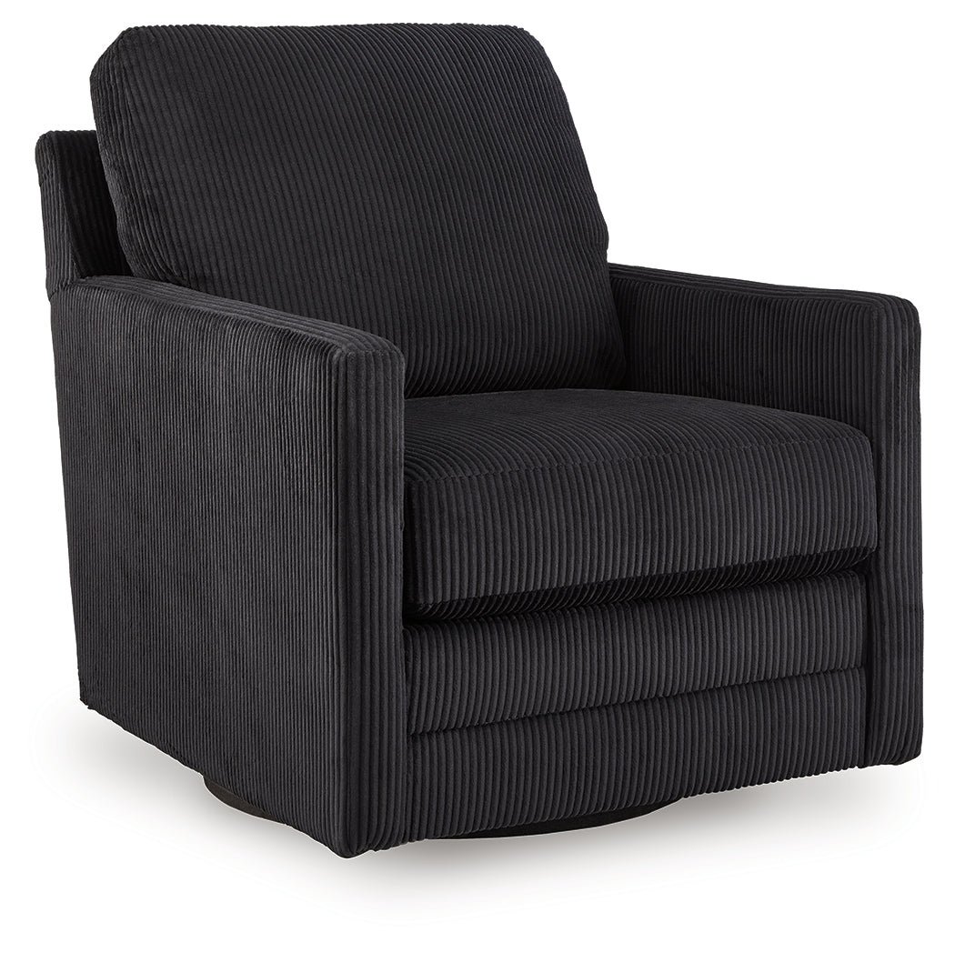Furniture City Laplace - Ashley Furniture - Icaman Swivel Accent Chair - Swivel Accent Chair / Onyx - A3000726