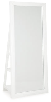 Furniture City Laplace - Ashley Furniture - Evesen Floor Standing Mirror/Storage - Floor Standing Mirror/Storage / White - A8010383