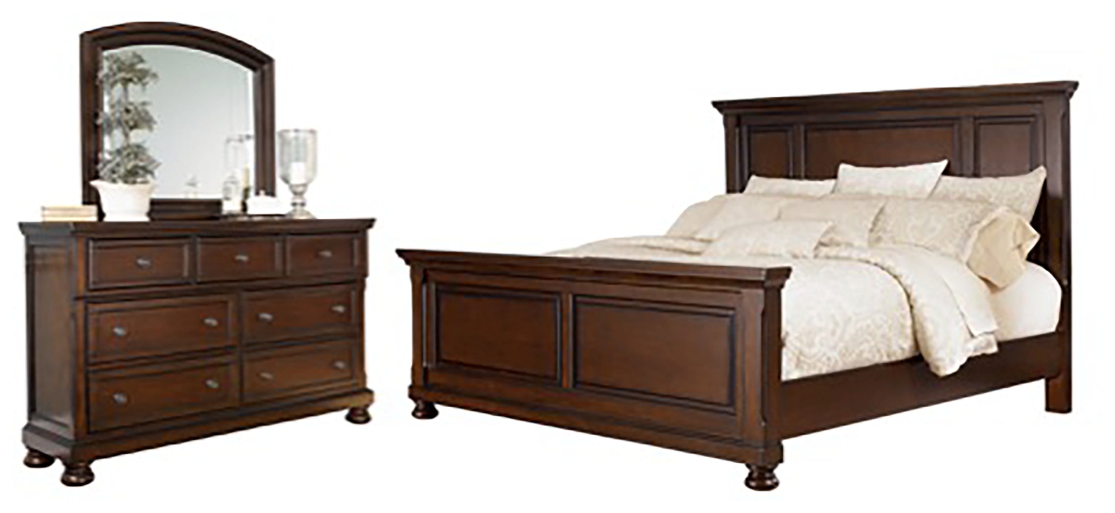 Furniture City Laplace - Ashley Furniture - Porter King Panel Bed, Dresser and Mirror - King Panel Bed, Dresser and Mirror - B697B34