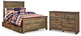 Furniture City Laplace - Ashley Furniture - Trinell Full Panel Bed with Storage and Dresser - Full Panel Bed with Storage and Dresser - B446B93