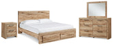 Furniture City Laplace - Ashley Furniture - Hyanna Queen Panel Storage Bed, Dresser, Mirror and Nightstand - Queen Panel Storage Bed, Dresser, Mirror and Nightstand - B1050B15