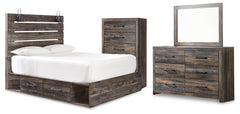 Furniture City Laplace - Ashley Furniture - Drystan Queen Panel Bed with Storage, Dresser, Mirror and Chest - Queen Panel Bed with Storage, Dresser, Mirror and Chest - B211B96