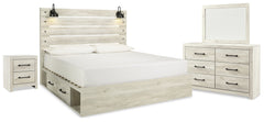 Furniture City Laplace - Ashley Furniture - Cambeck King Panel Storage Bed, Dresser, Mirror and Nightstand - King Panel Storage Bed, Dresser, Mirror and Nightstand - B192B111