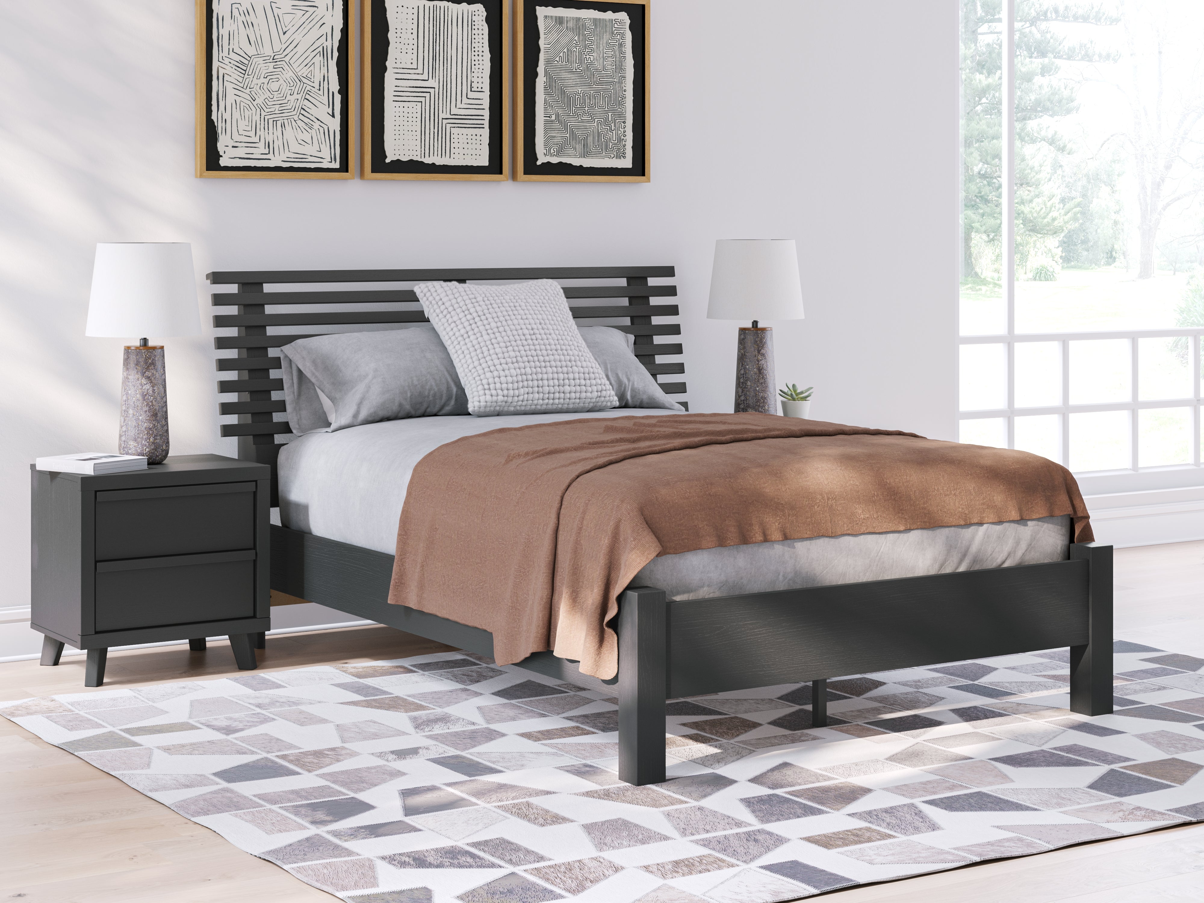 Furniture City Laplace - Ashley Furniture - Danziar Full Slat Panel Bed - Full Slat Panel Bed - B1013B19