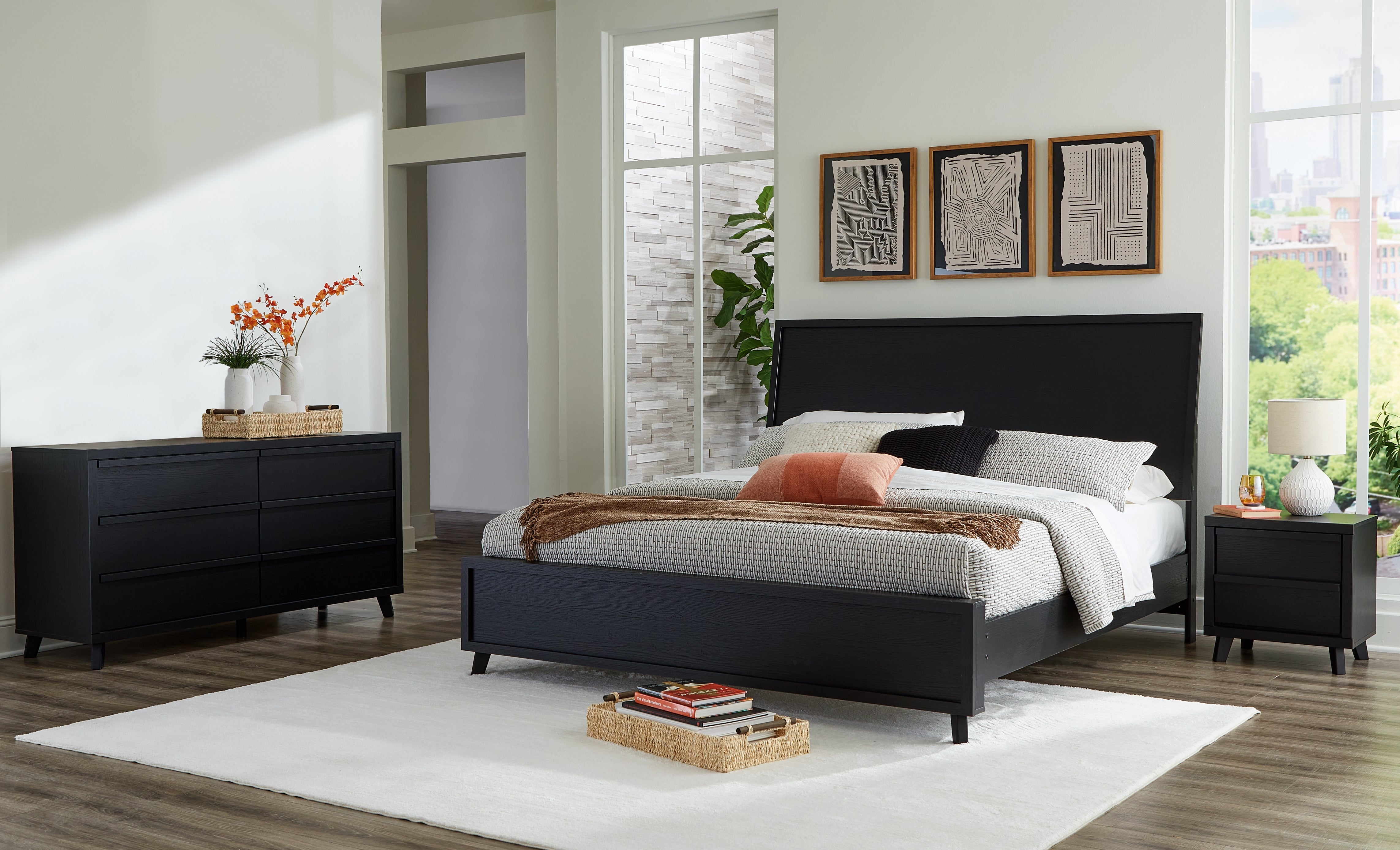 Furniture City Laplace - Ashley Furniture - Danziar Queen Panel Bed, Dresser and Nightstand - Queen Panel Bed, Dresser and Nightstand - B1013B12