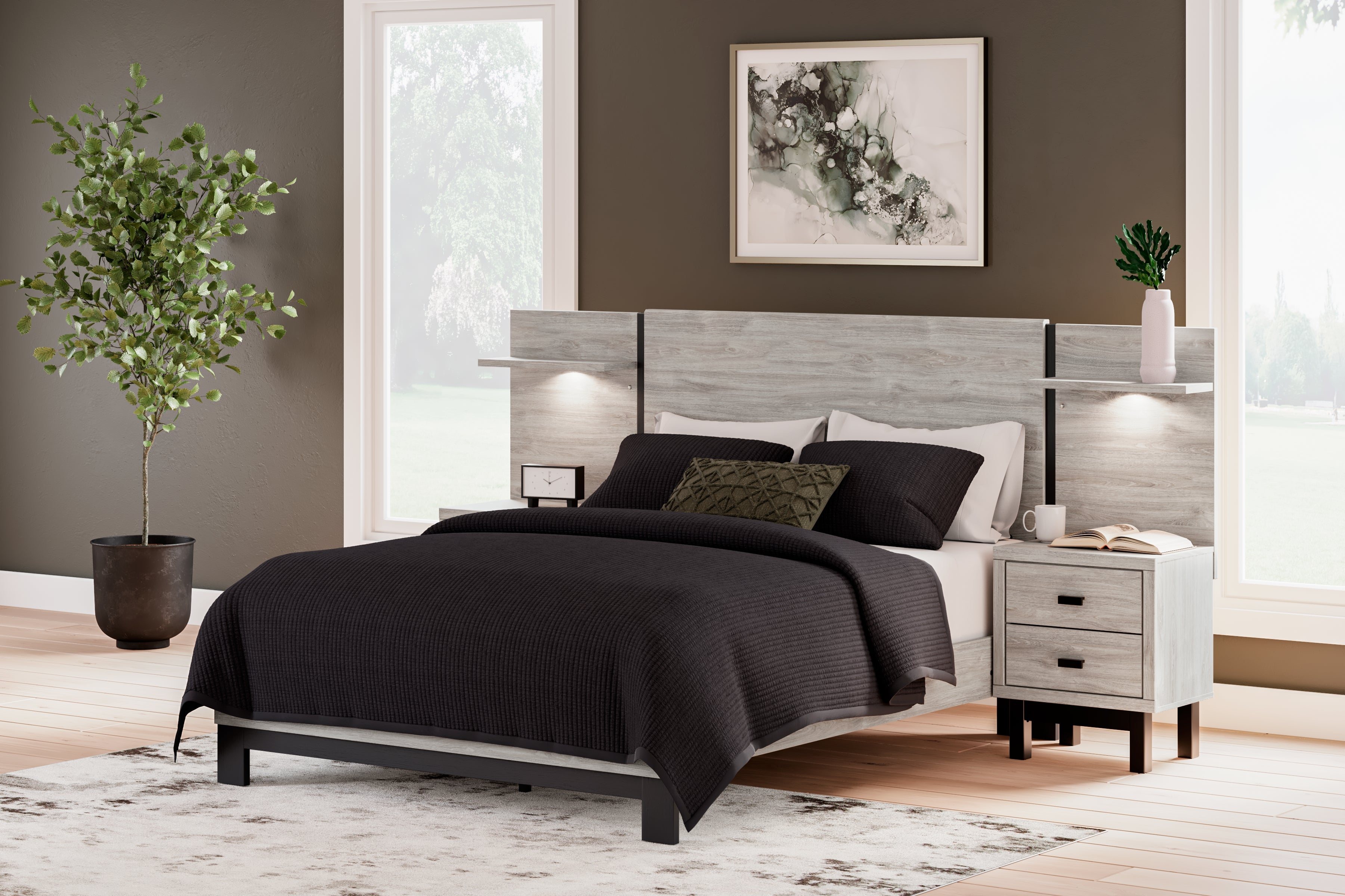 Furniture City Laplace - Ashley Furniture - Vessalli Queen Panel Bed with Extensions - Queen Panel Bed with Extensions - B1036B5