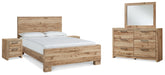 Furniture City Laplace - Ashley Furniture - Hyanna King Panel Bed, Dresser, Mirror and 2 Nightstands - King Panel Bed, Dresser, Mirror and 2 Nightstands - B1050B64