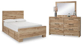 Furniture City Laplace - Ashley Furniture - Hyanna Full Panel Bed with 2 Side Storage, Dresser and Mirror - Full Panel Bed with 2 Side Storage, Dresser and Mirror - B1050B31