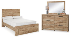 Furniture City Laplace - Ashley Furniture - Hyanna Full Panel Storage Bed, Dresser and Mirror - Full Panel Storage Bed, Dresser and Mirror - B1050B39