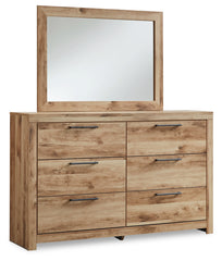 Hyanna Full Panel Bed with 1 Side Storage, Dresser and Mirror