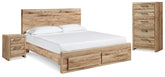 Furniture City Laplace - Ashley Furniture - Hyanna Queen Storage Bed, Chest and Nightstand - Queen Storage Bed, Chest and Nightstand - B1050B50