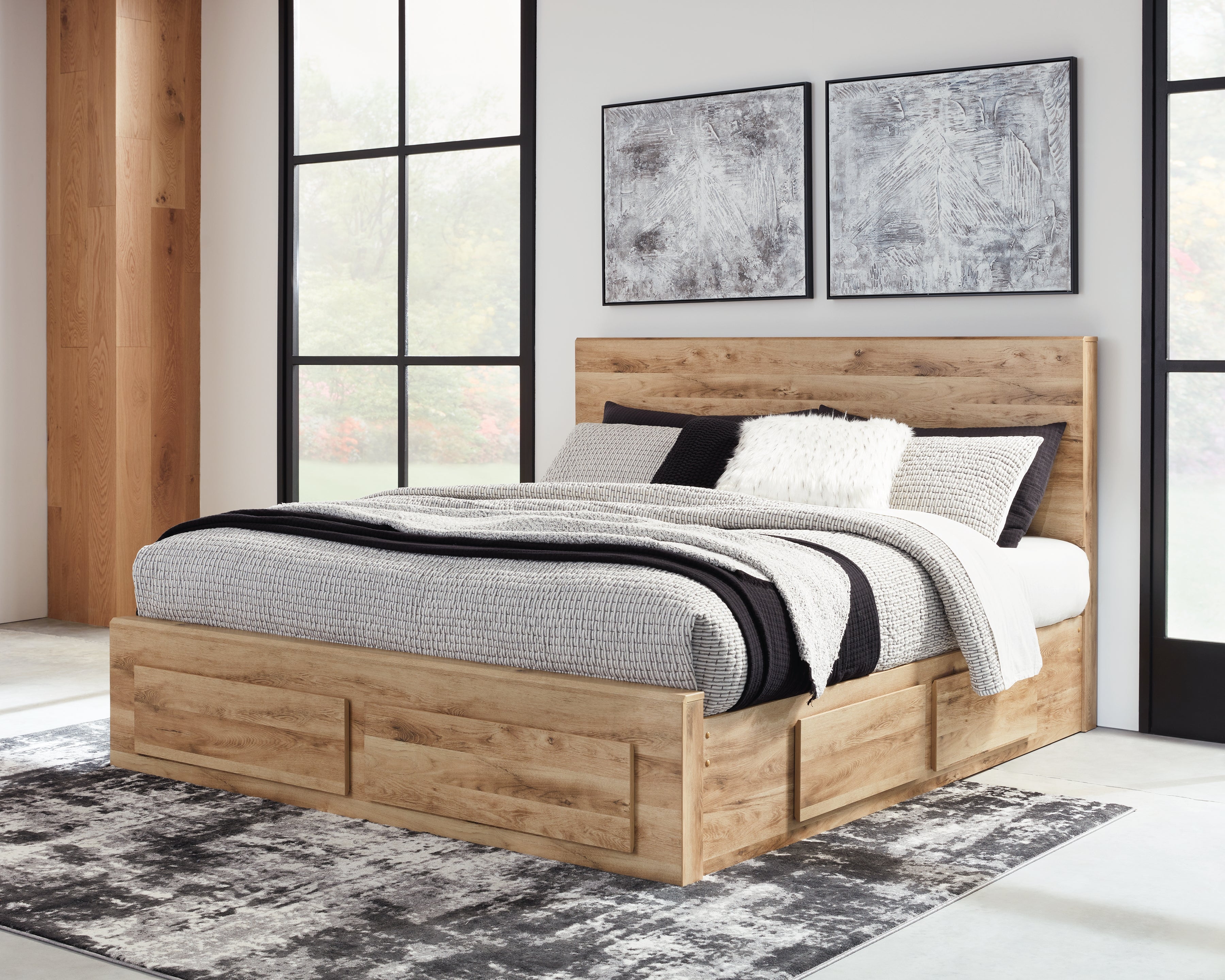 Furniture City Laplace - Ashley Furniture - Hyanna Queen Panel Storage Bed with 1 Under Bed Storage Drawer - Queen Panel Storage Bed with 1 Under Bed Storage Drawer - B1050B6