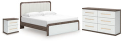 Kendanport King Upholstered Bed, Dresser and Nightstand