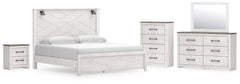 Furniture City Laplace - Ashley Furniture - Gerridan King Panel Bed, Dresser, Mirror, Chest, and Nightstand - King Panel Bed, Dresser, Mirror, Chest, and Nightstand - B1190B16