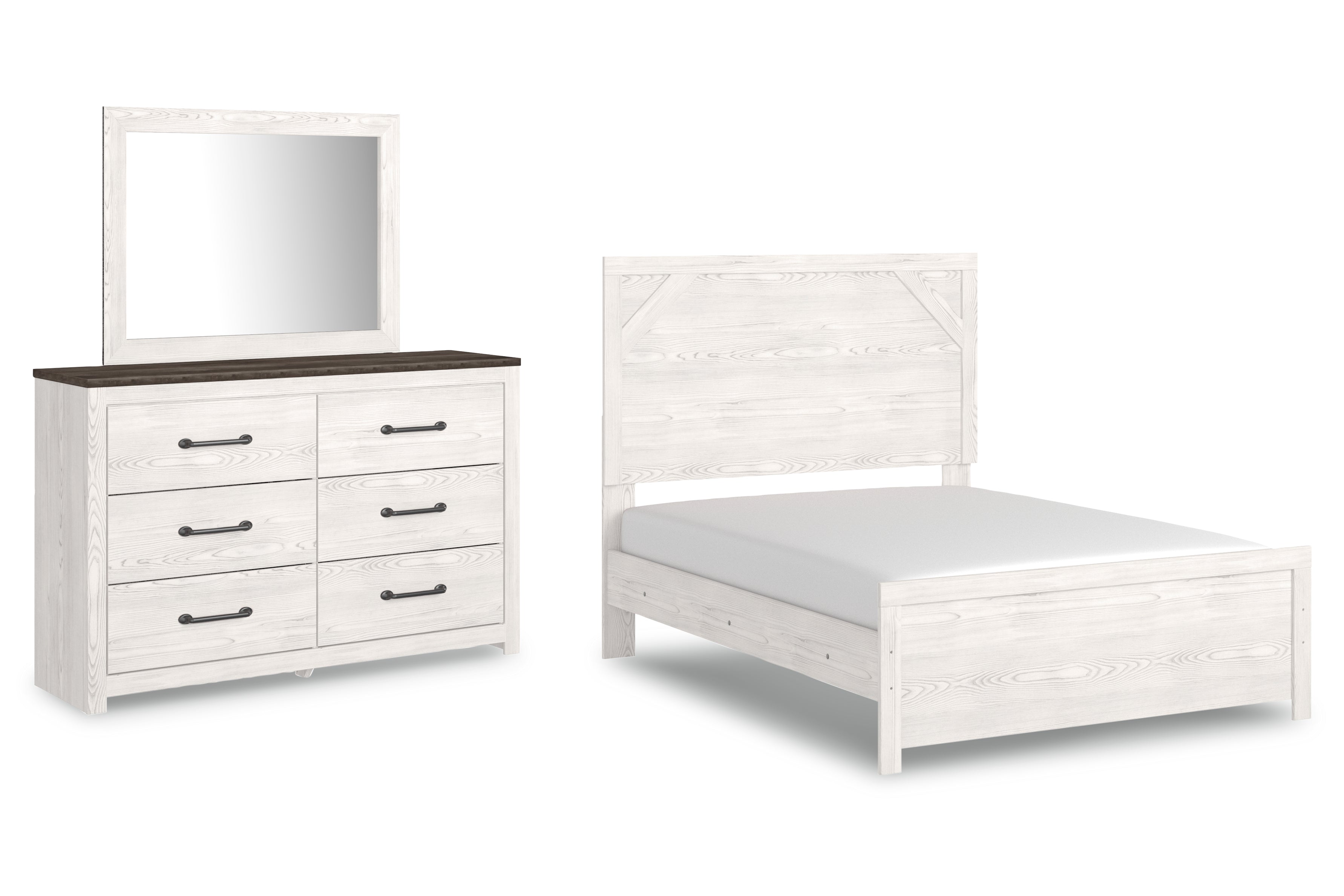 Furniture City Laplace - Ashley Furniture - Gerridan Full Panel Bed with Dresser and Mirror - Full Panel Bed with Dresser and Mirror - B1190B6