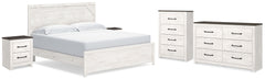 Furniture City Laplace - Ashley Furniture - Gerridan King Panel Bed, Dresser, Chest and 2 Nightstands - King Panel Bed, Dresser, Chest and 2 Nightstands - B1190B27