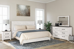 Furniture City Laplace - Ashley Furniture - Gerridan King Panel Bed, Dresser, Mirror and 2 Nightstands - King Panel Bed, Dresser, Mirror and 2 Nightstands - B1190B19