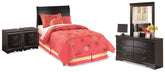 Furniture City Laplace - Ashley Furniture - Huey Vineyard Twin Sleigh Headboard, Dresser, Mirror and 2 Nightstands - Twin Sleigh Headboard, Dresser, Mirror and 2 Nightstands - B128B50