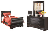 Furniture City Laplace - Ashley Furniture - Huey Vineyard Full Sleigh Bed with Dresser and Mirror - Full Sleigh Bed with Dresser and Mirror - B128B10