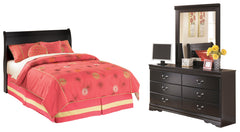 Furniture City Laplace - Ashley Furniture - Huey Vineyard Full Sleigh Headboard, Dresser and Mirror - Full Sleigh Headboard, Dresser and Mirror - B128B46