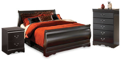 Furniture City Laplace - Ashley Furniture - Huey Vineyard Full Sleigh Bed, Chest and Nightstand - Full Sleigh Bed, Chest and Nightstand - B128B49