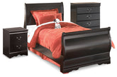 Furniture City Laplace - Ashley Furniture - Huey Vineyard Twin Sleigh Bed with Chest of Drawers and Nightstand - Twin Sleigh Bed with Chest of Drawers and Nightstand - B128B22