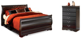 Furniture City Laplace - Ashley Furniture - Huey Vineyard Queen Sleight Bed and Chest - Queen Sleight Bed and Chest - B128B48