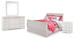 Furniture City Laplace - Ashley Furniture - Anarasia Full Sleigh Bed with Dresser, Mirror and Nightstand - Full Sleigh Bed with Dresser, Mirror and Nightstand - B129B13