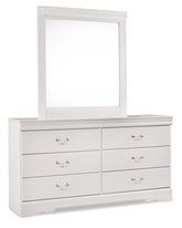Furniture City Laplace - Ashley Furniture - Anarasia Twin Sleigh Headboard, Dresser and Mirror - Twin Sleigh Headboard, Dresser and Mirror / White - B129B18