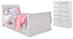 Furniture City Laplace - Ashley Furniture - Anarasia Twin Sleigh Bed and Chest - Twin Sleigh Bed and Chest - B129B16