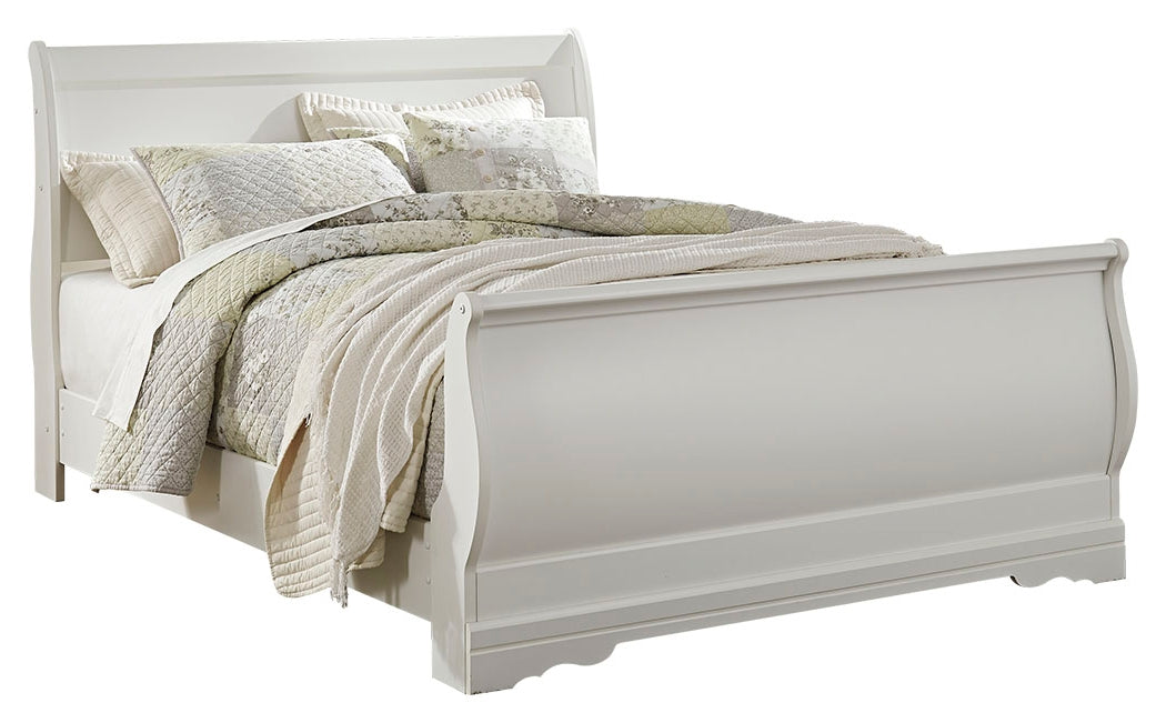 Furniture City Laplace - Ashley Furniture - Anarasia Queen Sleigh Bed, Dresser and Mirror - Queen Sleigh Bed, Dresser and Mirror / White - B129B5