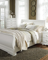 Furniture City Laplace - Ashley Furniture - Anarasia Queen Sleigh Bed with Chest of Drawers and Nightstand - Queen Sleigh Bed with Chest of Drawers and Nightstand - B129B12