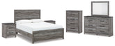 Furniture City Laplace - Ashley Furniture - Bronyan Queen Panel Bed, Dresser, Mirror, Chest and 2 Nightstands - Queen Panel Bed, Dresser, Mirror, Chest and 2 Nightstands - B1290B10