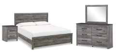 Furniture City Laplace - Ashley Furniture - Bronyan King Panel Bed, Dresser, Mirror and Nightstand - King Panel Bed, Dresser, Mirror and Nightstand - B1290B9