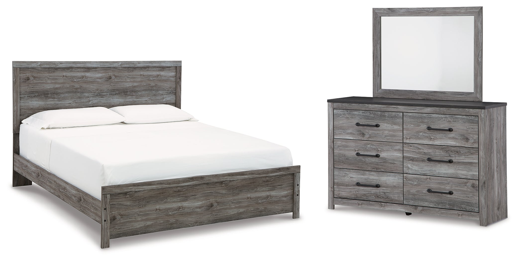 Furniture City Laplace - Ashley Furniture - Bronyan King Panel Bed, Dresser and Mirror - King Panel Bed, Dresser and Mirror - B1290B7