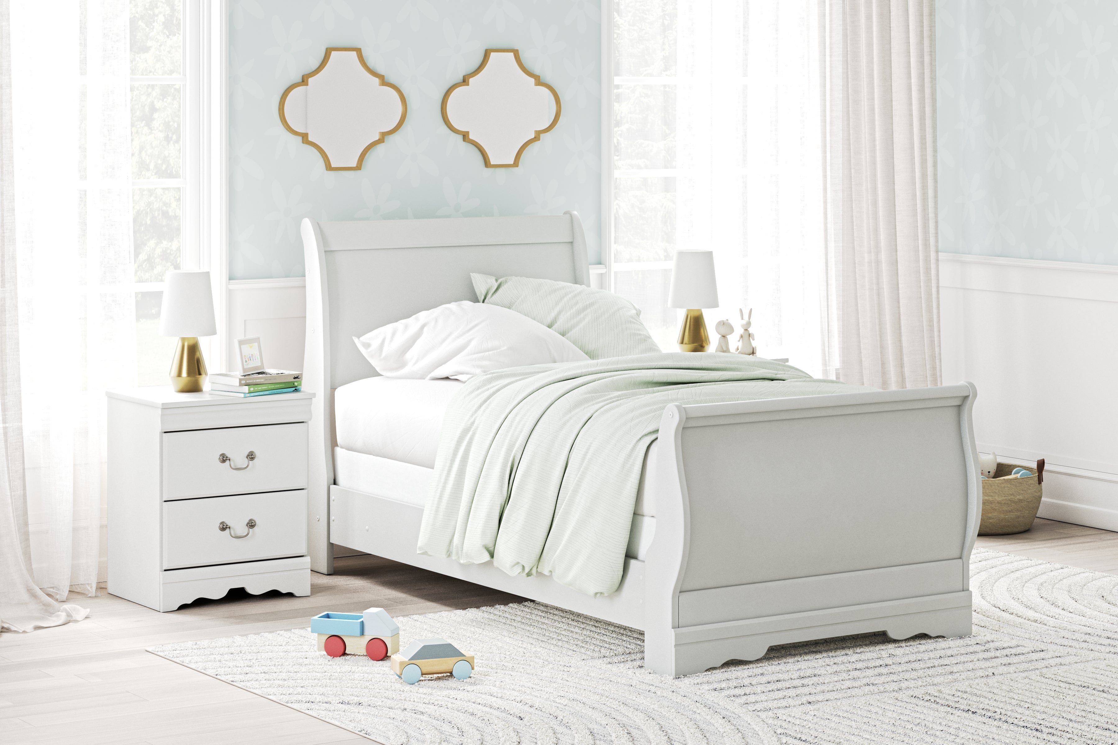 Furniture City Laplace - Ashley Furniture - Anarasia Twin Sleigh Bed - Twin Sleigh Bed - B129B1