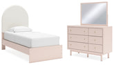 Furniture City Laplace - Ashley Furniture - Wistenpine Twin Upholstered Panel Bed, Dresser and Mirror - Twin Upholstered Panel Bed, Dresser and Mirror - B1323B2