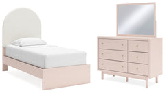 Furniture City Laplace - Ashley Furniture - Wistenpine Twin Upholstered Panel Bed, Dresser and Mirror - Twin Upholstered Panel Bed, Dresser and Mirror - B1323B2