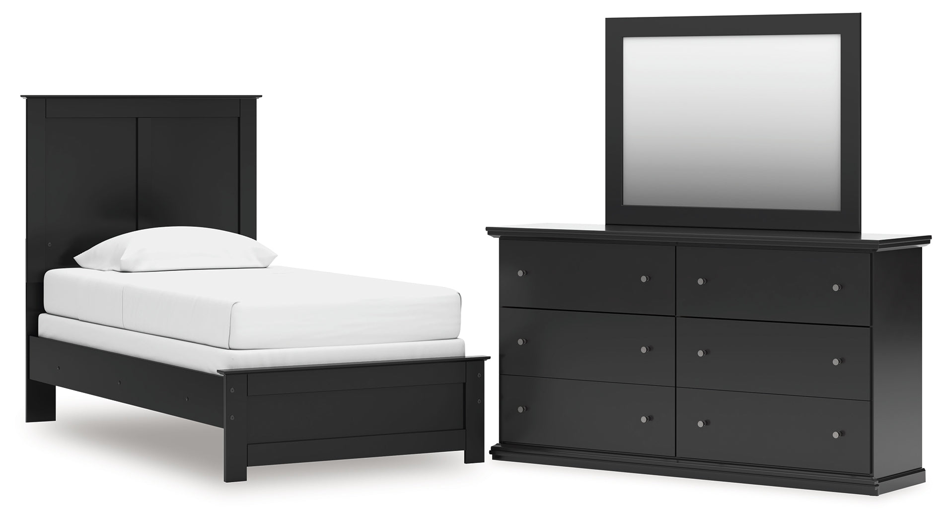 Furniture City Laplace - Ashley Furniture - Maribel Twin Panel Bed, Dresser and Mirror - Twin Panel Bed, Dresser and Mirror - B138B71