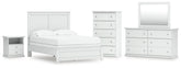 Furniture City Laplace - Ashley Furniture - Bostwick Shoals Full Panel Bed, Dresser, Mirror, Chest, and Nightstand - Full Panel Bed, Dresser, Mirror, Chest, and Nightstand - B139B61