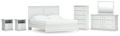 Furniture City Laplace - Ashley Furniture - Bostwick Shoals King Panel Bed, Dresser, Mirror, Chest and 2 Nightstands - King Panel Bed, Dresser, Mirror, Chest and 2 Nightstands - B139B53