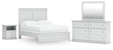 Furniture City Laplace - Ashley Furniture - Bostwick Shoals Full Panel Bed, Dresser, Mirror and Nightstand - Full Panel Bed, Dresser, Mirror and Nightstand - B139B58