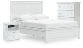 Furniture City Laplace - Ashley Furniture - Bostwick Shoals Queen Panel Bed, Cheat and Nightstand - Queen Panel Bed, Cheat and Nightstand - B139B68