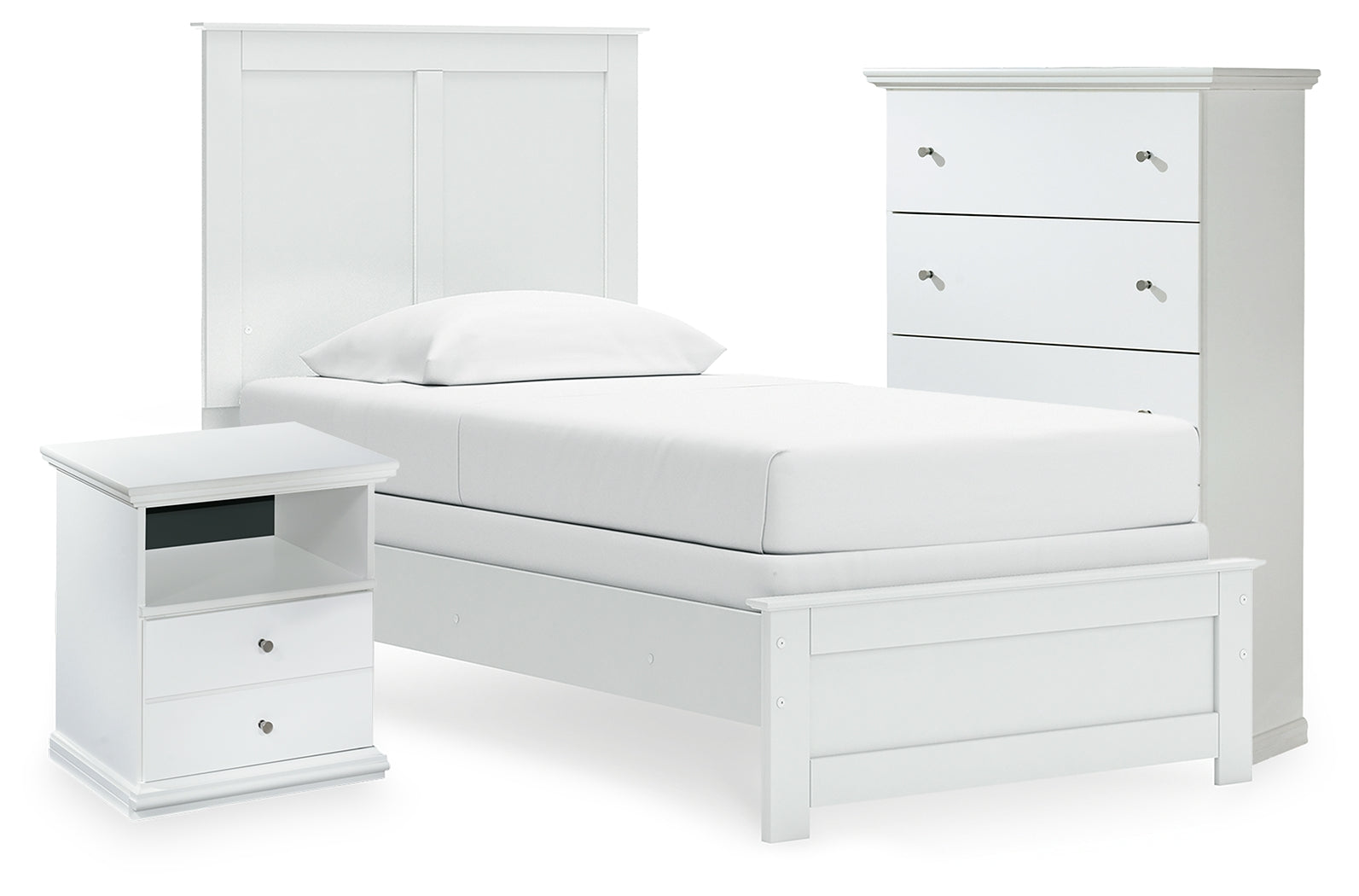 Furniture City Laplace - Ashley Furniture - Bostwick Shoals Twin Panel Bed, Chest and Nightstand - Twin Panel Bed, Chest and Nightstand - B139B64