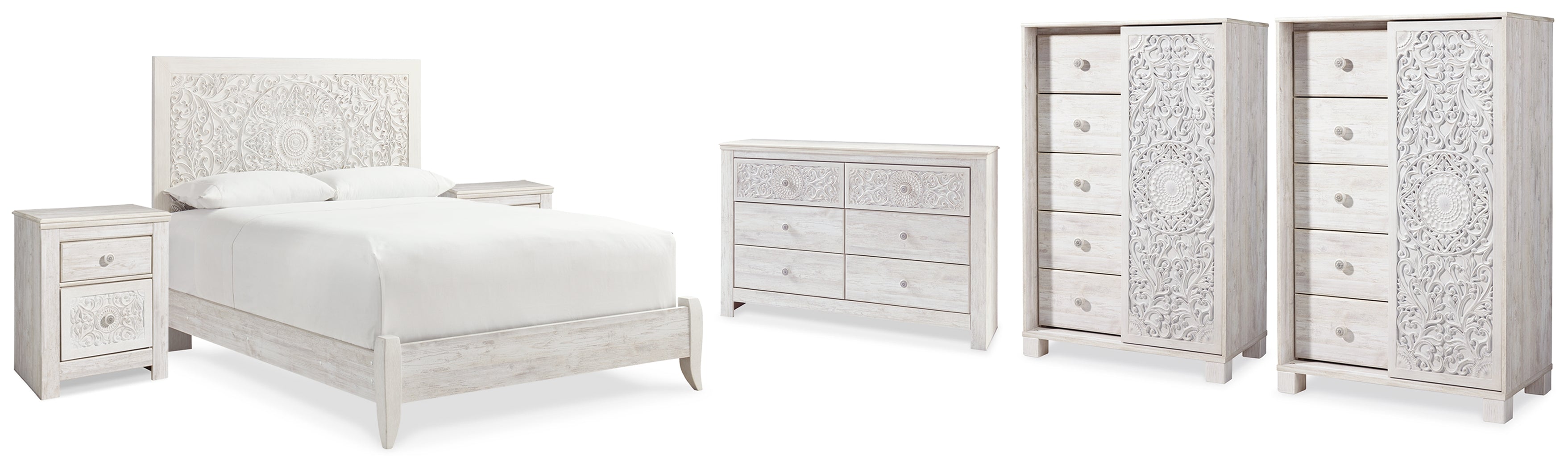 Furniture City Laplace - Ashley Furniture - Paxberry Queen Panel Bed, Dresser, 2 Chests and 2 Nightstands - Queen Panel Bed, Dresser, 2 Chests and 2 Nightstands - B181B31