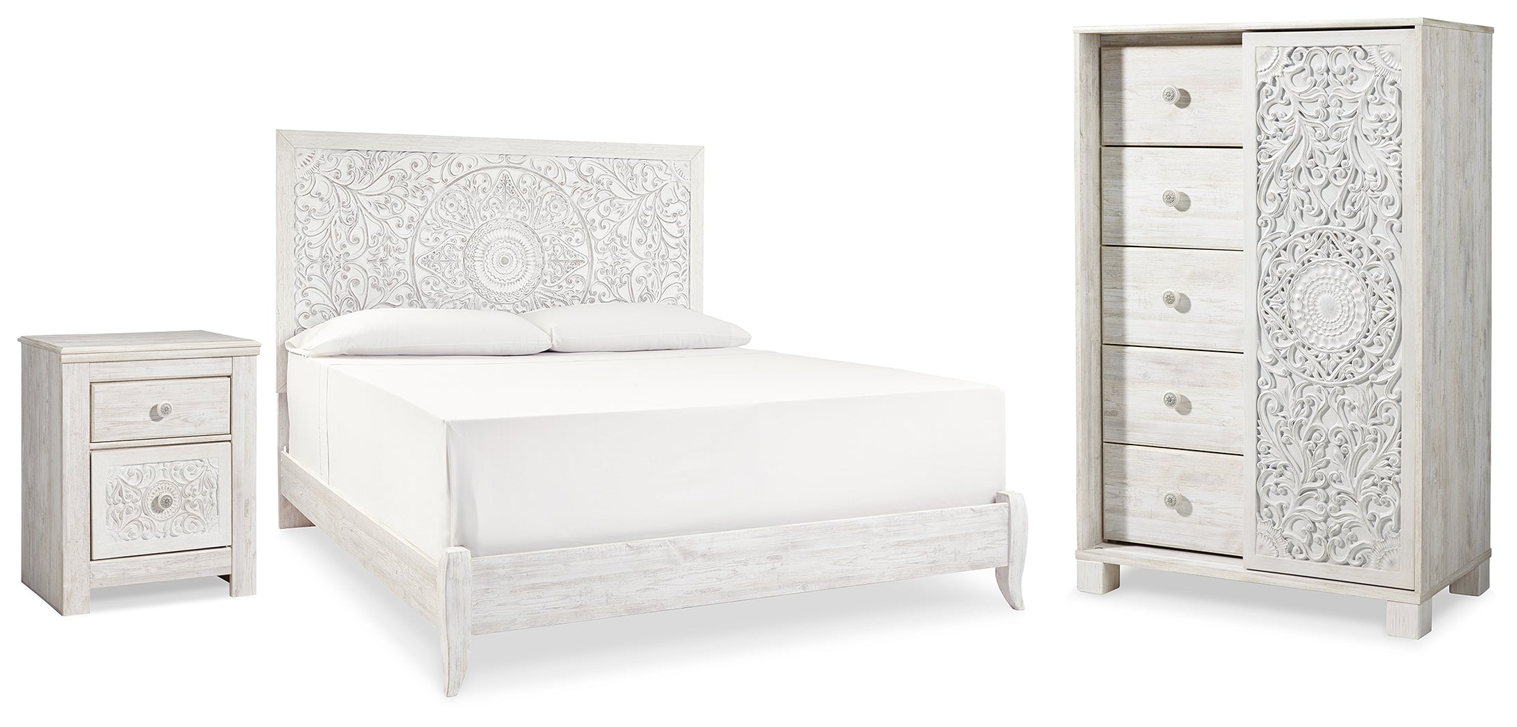 Furniture City Laplace - Ashley Furniture - Paxberry King Panel Bed, Chest and Nightstand - King Panel Bed, Chest and Nightstand - B181B32