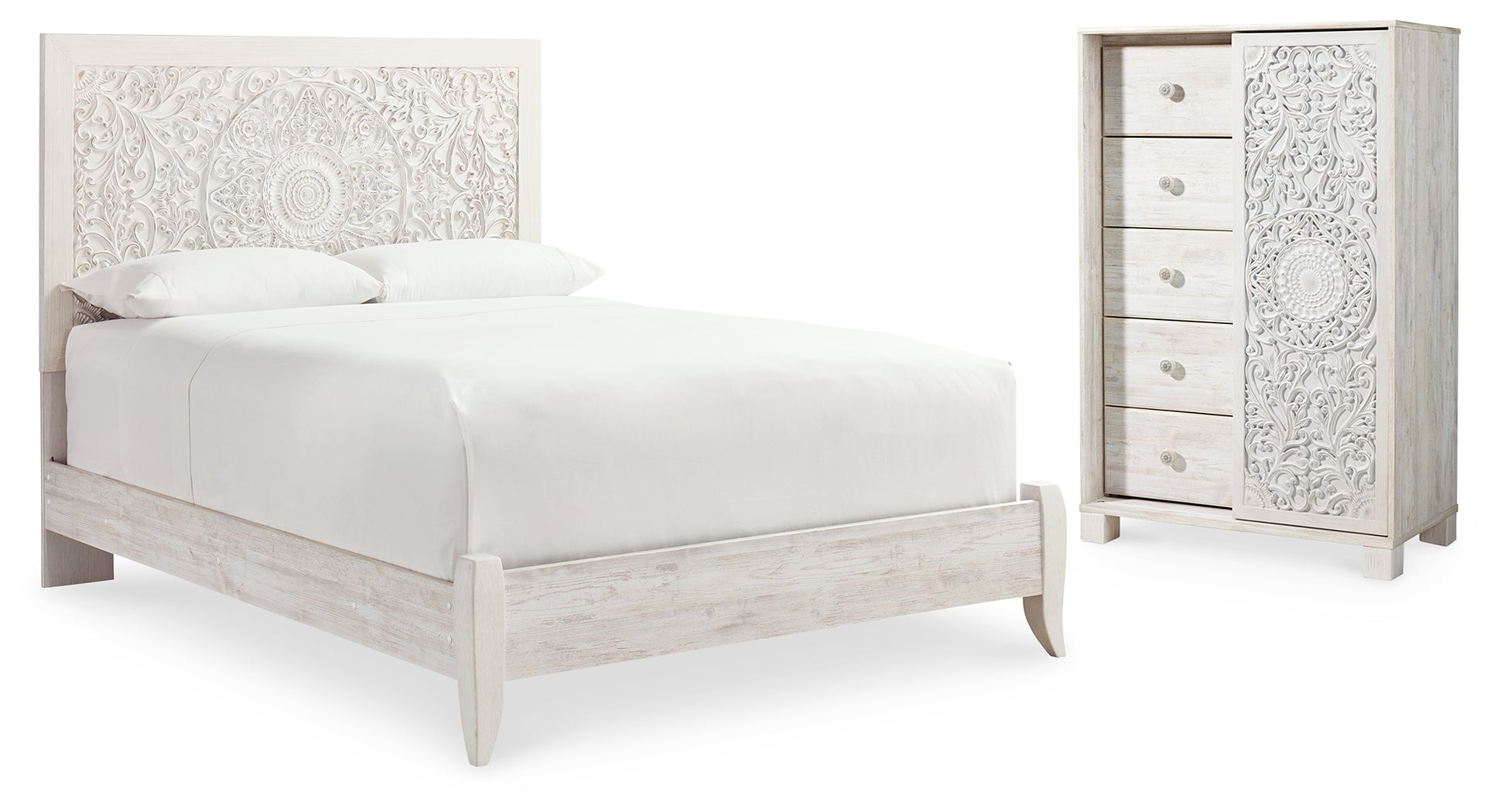 Furniture City Laplace - Ashley Furniture - Paxberry Queen Panel Bed and Chest - Queen Panel Bed and Chest - B181B21